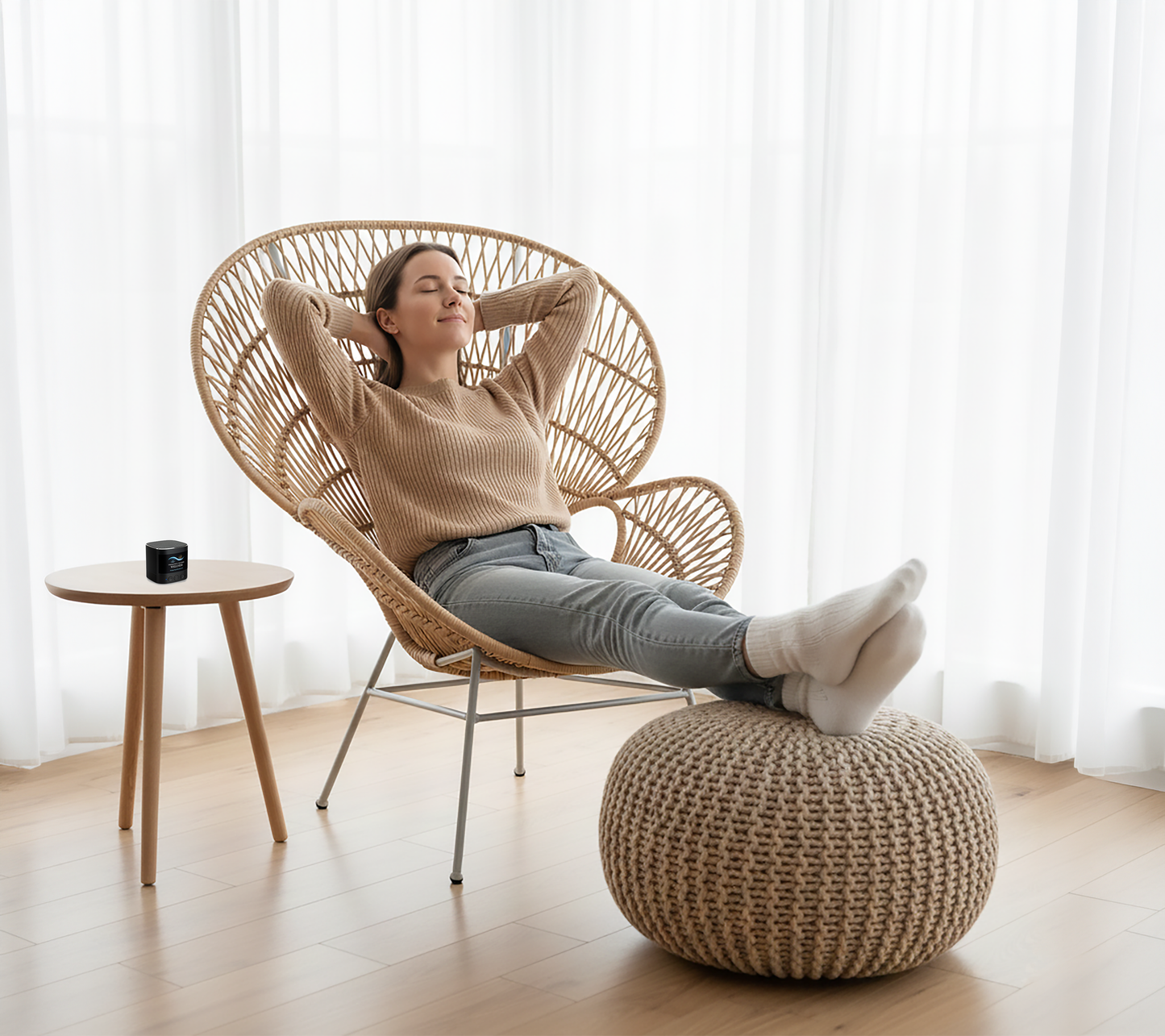 Compact Vibrational Speaker with Music Collection