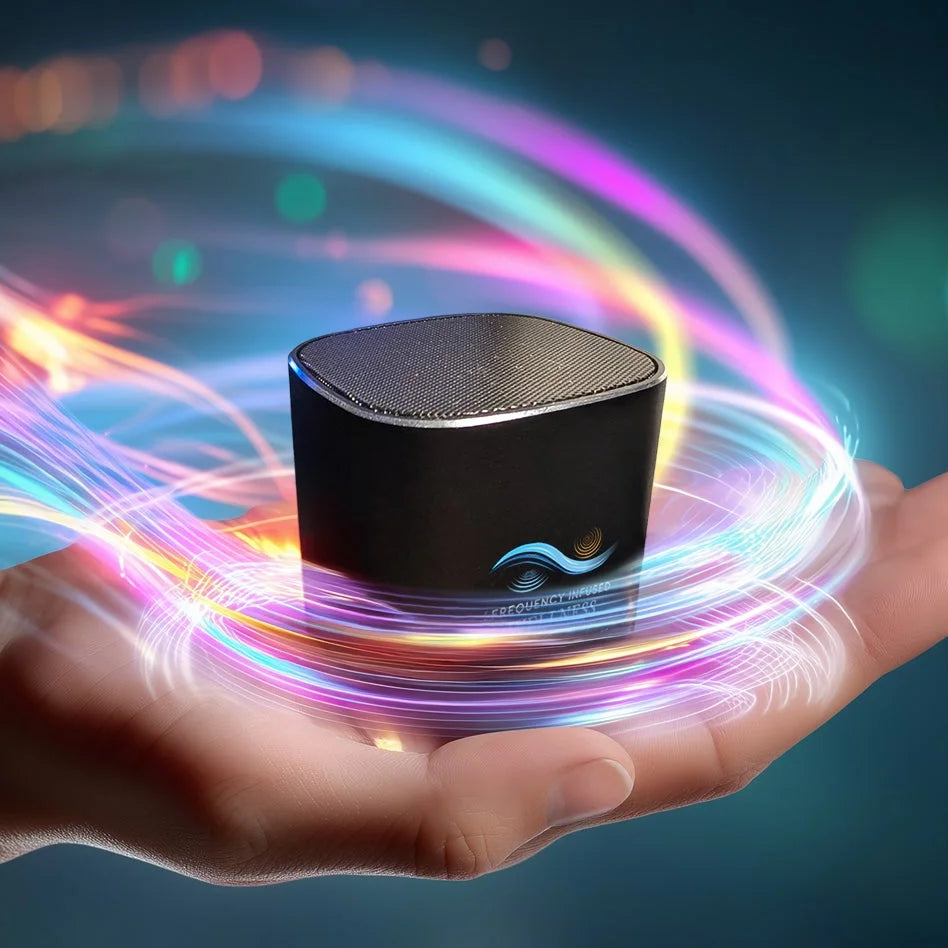Compact Vibrational Speaker with Music Collection
